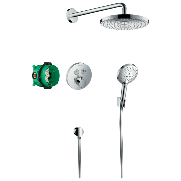 Встраиваемый термостатический душ 8 в 1 комплект HANSGROHE Raindance Select S, 27297000