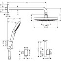 Potinkinis termostatiskais dušs 8 in 1 komplekts HANSGROHE Raindance Select S, 27297000