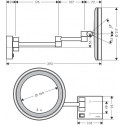 Mirror for shaving with LED light HANSGROHE AddStoris, 41790670