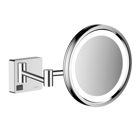Зеркало для бритья с LED лампочкой HANSGROHE AddStoris, 41790000