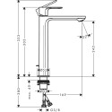 Смеситель для раковины с донным клапаном HANSGROHE Reblis E 240, 72581670