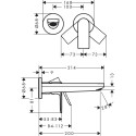 Built-in sink mixer HANSGROHE Rebris E, 72568670