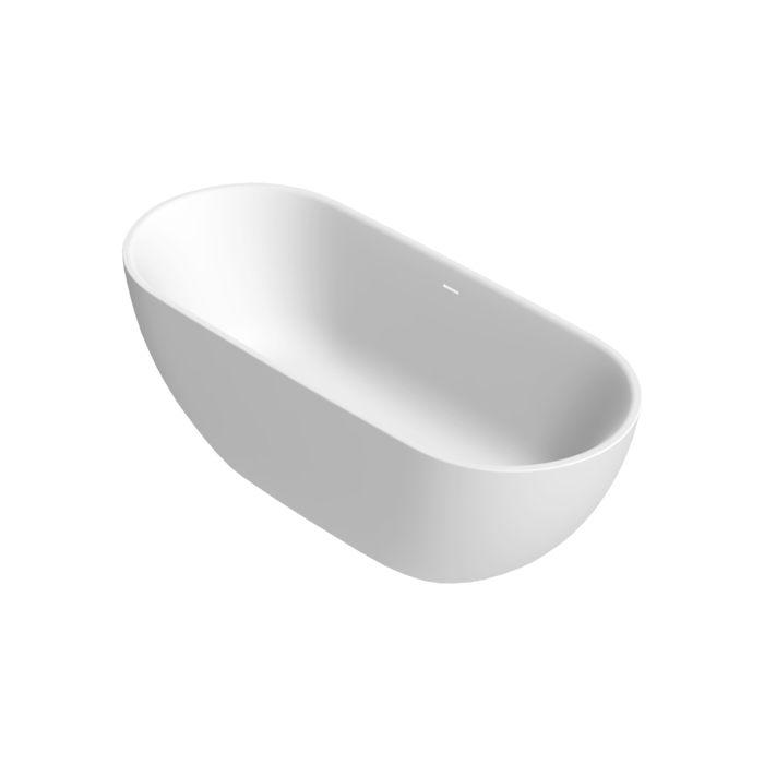 Stone composite bathtub BALTECO Fabo 170 x 72 cm, white-matt