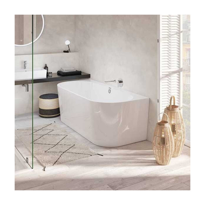 Rectangular bathtub against the wall VILLEROY & BOCH Oberon 2.0 made of Quaryl material 800 x 1800 mm
