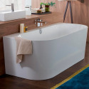 Taisnstūra vanna pie sienas VILLEROY & BOSH Oberon 2.0 no Quaryl materiāla 800 x 1800 mm