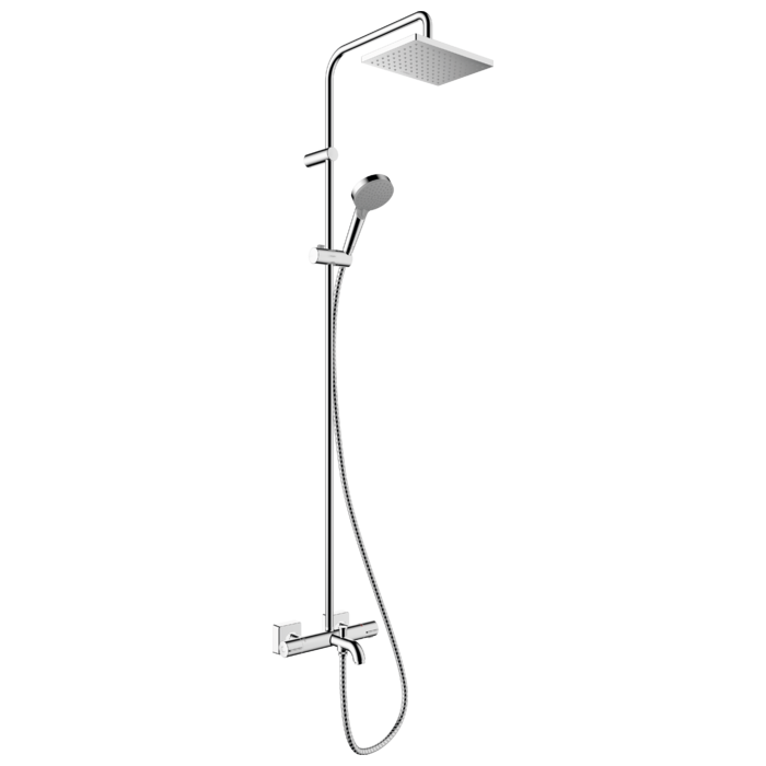 Thermostatic shower system with spout for bathtub HANSGROHE Vernis Shape 230, 26098000