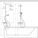 Termostatiska dušas sistēma ar uzgali vannai HANSGROHE Vernis Shape 230, 26098000