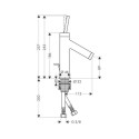 Washbasin mixer with pop-up waste HANSGROHE Axor Starck 90, 10111000