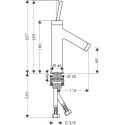 Смеситель для раковины HANSGROHE Axor Starck 90, 10117000