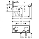 Iebūvējamais maisītājs izlietnei HANSGROHE Talis S 165 mm, 72110000