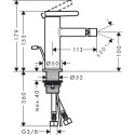 Bidē maisītājs HANSGROHE Axor One 100, 48210670