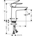 Izlietnes jaucējkrāns HANSGROHE Talis E 110, 71712700