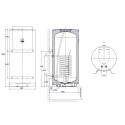 Combined vertical water heater DRAŽICE OKC 200 l