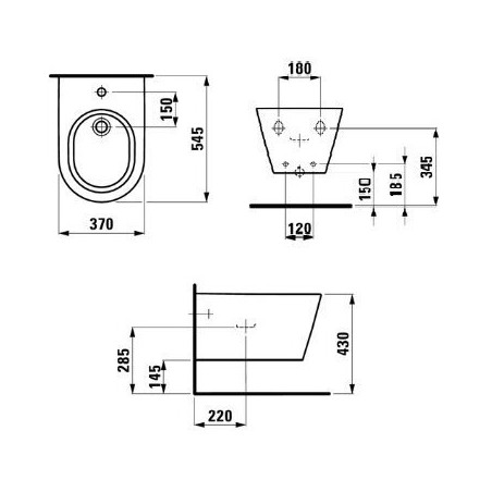 Piekaramā bidē LAUFEN Kartell, H8303317163021