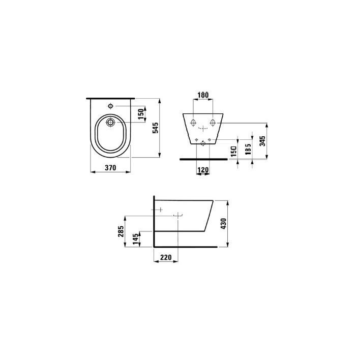 Подвесной биде LAUFEN Kartell, H8303317163021