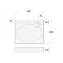 PAA Claro Mini stone resin sink 60x50 cm