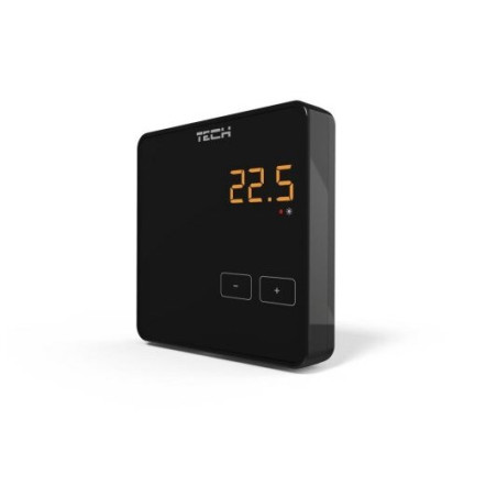 Virštinkas neprogramēts telpu termostats TECH R-10z, melns