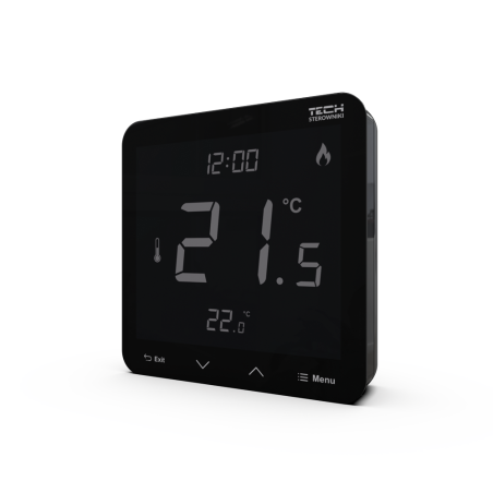 Overhead programmable room thermostats TECH EU-T-3.1, black