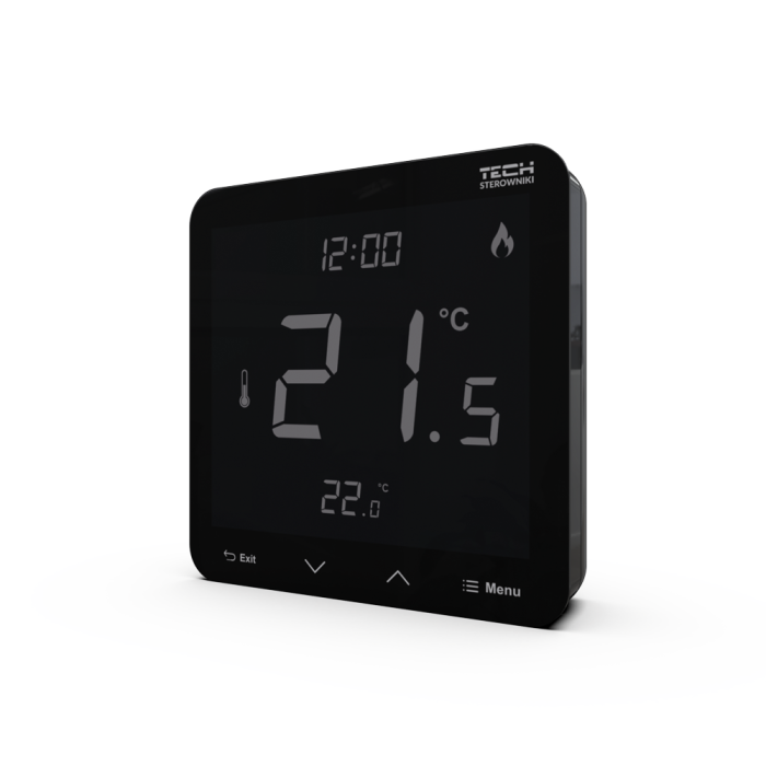 Overhead programmable room thermostats TECH EU-T-3.1, black