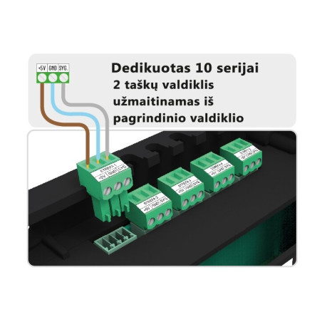 Laidinis kamabario termostats TECH R-10b paredzēts EU-L-10 vadībai, melns