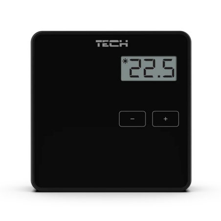 Virštinkas neprogramējams telpas termostats TECH EU-294V1, melns
