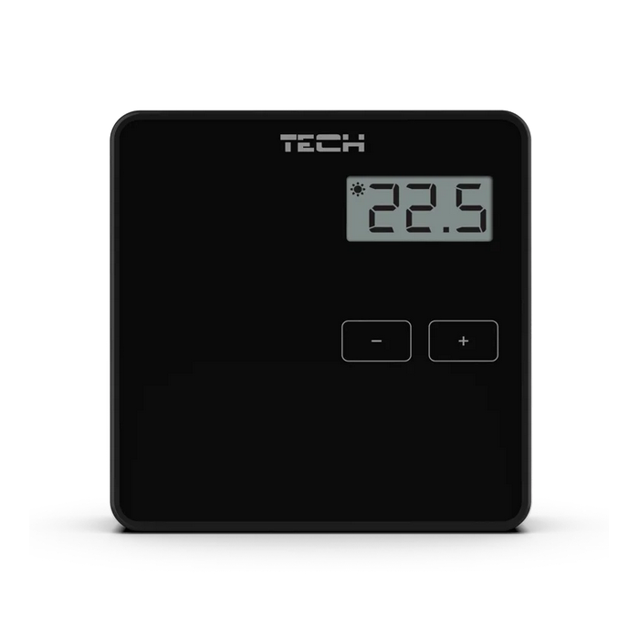 Virštinkas neprogramējams telpas termostats TECH EU-294V1, melns