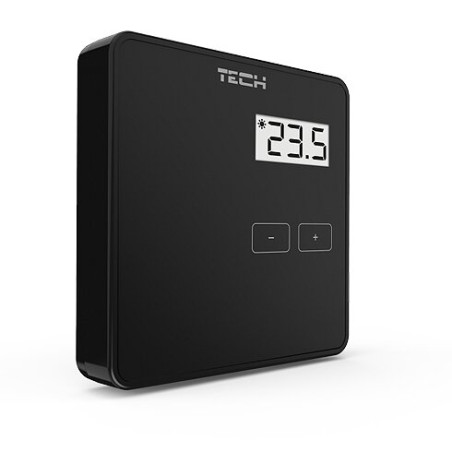 Non-programmable surface-mounted room thermostats TECH EU-294V1, black