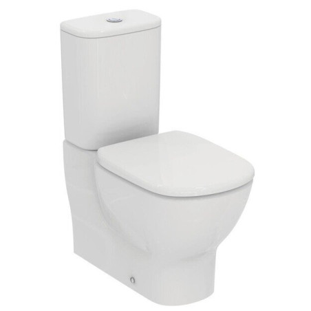 The building toilet with a thin slow-closing lid IDEAL STANDARD Tesi with AquaBlade technology