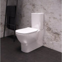 The building toilet with a thin slow-closing lid IDEAL STANDARD Tesi with AquaBlade technology