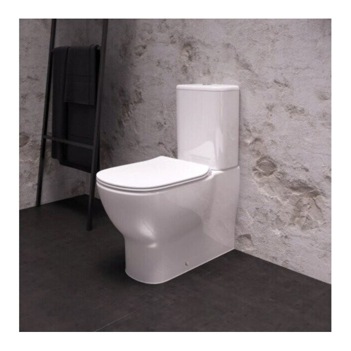 The building toilet with a thin slow-closing lid IDEAL STANDARD Tesi with AquaBlade technology