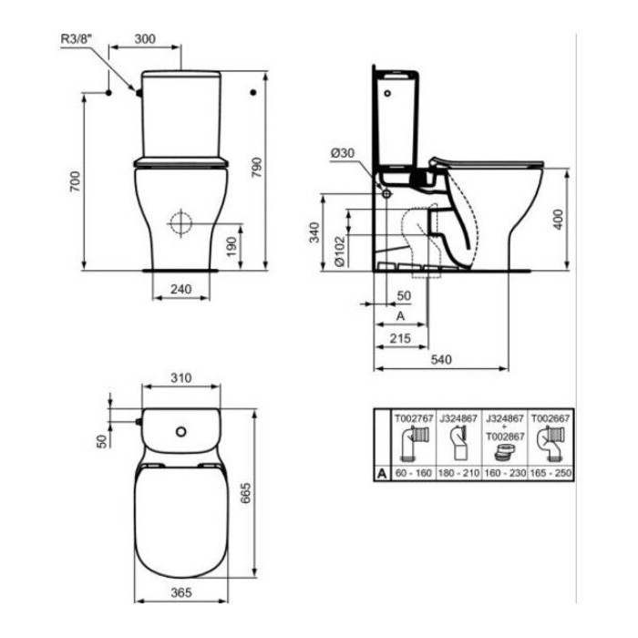 The building toilet with a thin slow-closing lid IDEAL STANDARD Tesi with AquaBlade technology