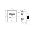 Built-in mixer sets with spout for RUBINETA Thermo-3F-OLO (SQ) bath