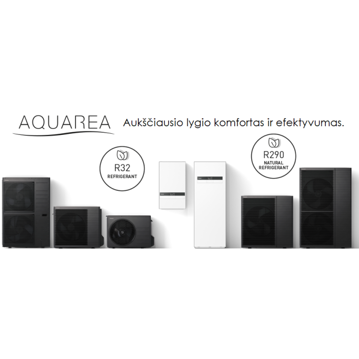 L jaunākās paaudzes siltumsūknis gaiss - ūdens 7 kW PANASONIC Aquarea ar integrētu 185 l katlu, vienfāzes