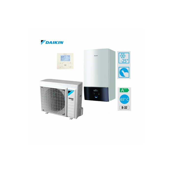 Siltuma sūknis DAIKIN Altherma3 - 6,41 kW - 6 kW elektriskais sildītājs, ERGA04EAV3, EHBH04EA6V