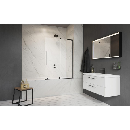 Two-part sliding shower screen RADAWAY Furo SL Black PND II
