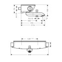 Termostatiskais vannas - dušas maisītājs HANSGROHE Ecostat Select, 13141000