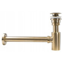 Luxury P1 universal Click Clack sink siphon drain valve set, gold