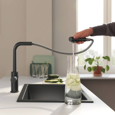Кухонный смеситель с выдвижным изливом GROHE Blue Pure Minta, 30590KF0