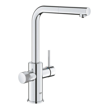 Virtuves (izlietnes) maisītājs ar izvelkamu snapu GROHE Blue Pure Minta, 30590000