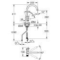 Virtuves (izlietnes) maisītājs GROHE Blue Pure BauCurve, 30580000