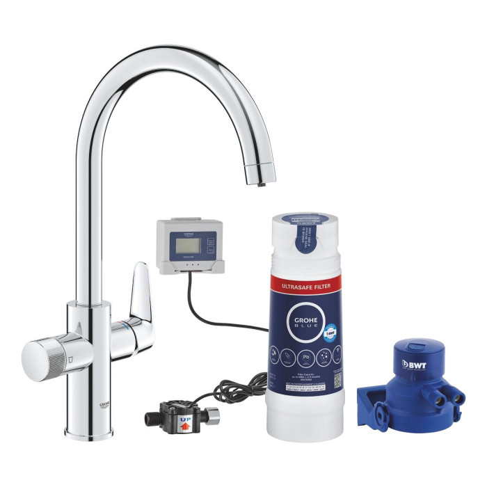 Кухонный смеситель GROHE Blue Pure BauCurve начальный комплект, 30582000