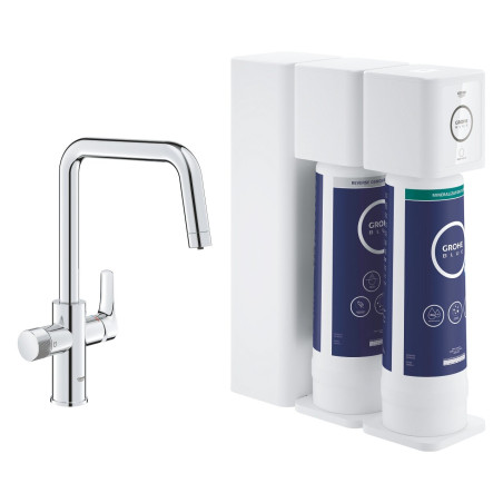 Kitchen (sink) faucet GROHE Blue Pure Eurosmart Starter Kit with reserve reverse osmosis filter, 30587000