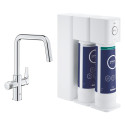 Virtuve (izlietnes) maisītājs GROHE Blue Pure Eurosmart Starter Kit ar rezervuāru atpakaļgaitas osmozes filtram, 30587000