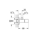 GROHE Eurocube Valve Adapter 1/2"" x 3/8", 22012000