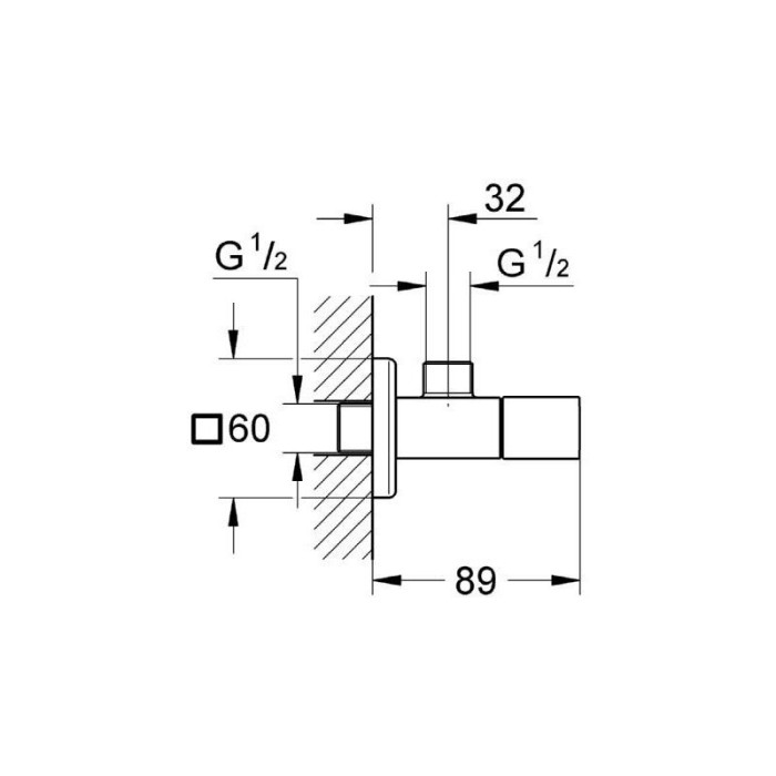 GROHE Eurocube Valve Cartridge 1/2"" x 1/2"", 22013000