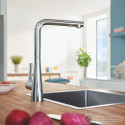Kitchennis (izlietnes) maisītājs ar izvelkamu šļūteni GROHE Zedra, 32553002