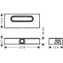 Нижняя часть душевого трапа HANSGROHE uBox Universal Base, 01000180