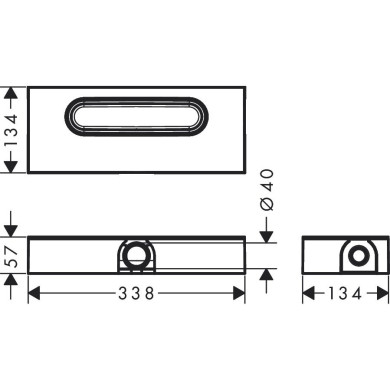 Apakšējā daļa dušas notekai HANSGROHE uBox Universal Base, 01000180