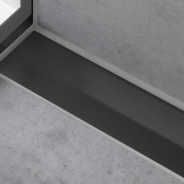 Groteles dušu notekcaurulei HANSGROHE RainDrain Flex griežama, matēta melna