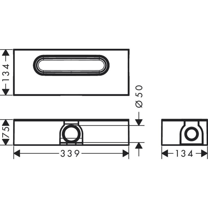 Apakšējā daļa dušas notekai HANSGROHE uBox Universal Base, 01001180